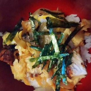 唐揚げが余ったら…唐揚げ親子丼